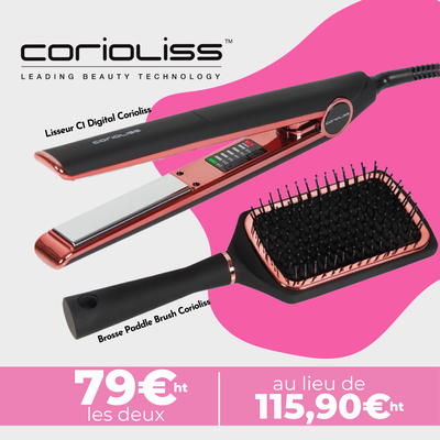 Nieuwe Corioliss C1 digitale stijltang + paddle borstelset