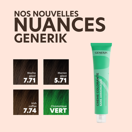 Lots des 4 nouvelles nuances Coloration Sans Ammoniaque Generik Lots des 4 nouvelles nuances Coloration Sans Ammoniaque Generik