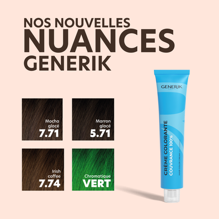 Lots des 4 nouvelles nuances Coloration Generik Lots des 4 nouvelles nuances Coloration Generik