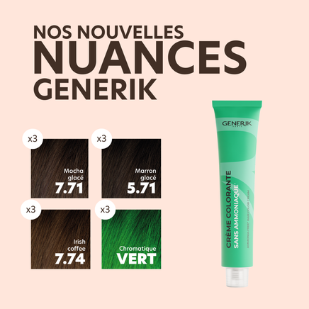 3 Lots de 4 nouvelles nuances Coloration Sans Ammoniaque Generik 3 Lots de 4 nouvelles nuances Coloration Sans Ammoniaque Generik