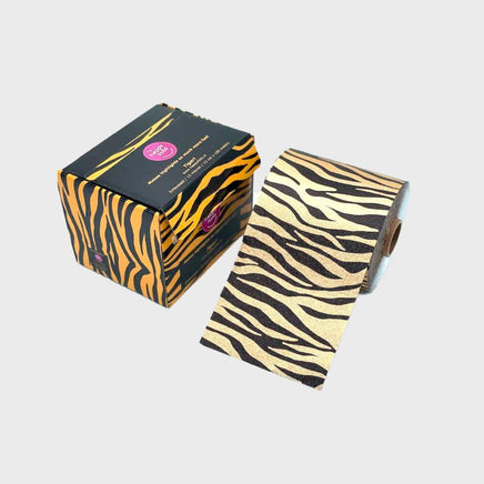 Goud en zwart Zebra aluminium rol 12 cm x 100 m – 15 micron Goud en zwart Zebra aluminium rol 12 cm x 100 m – 15 micron