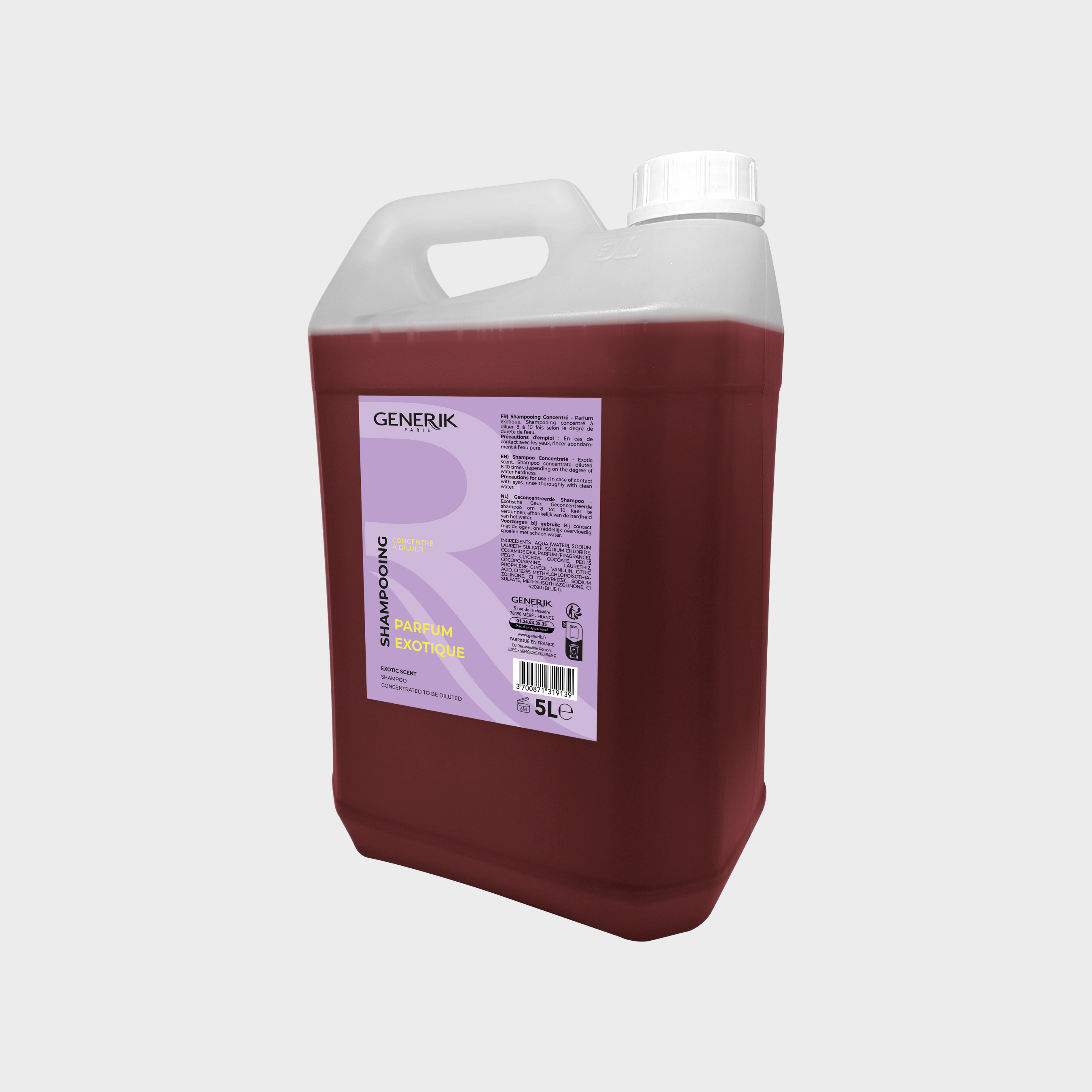Shampooing Concentré - Parfum Exotique - 5 Litres – Generik Paris