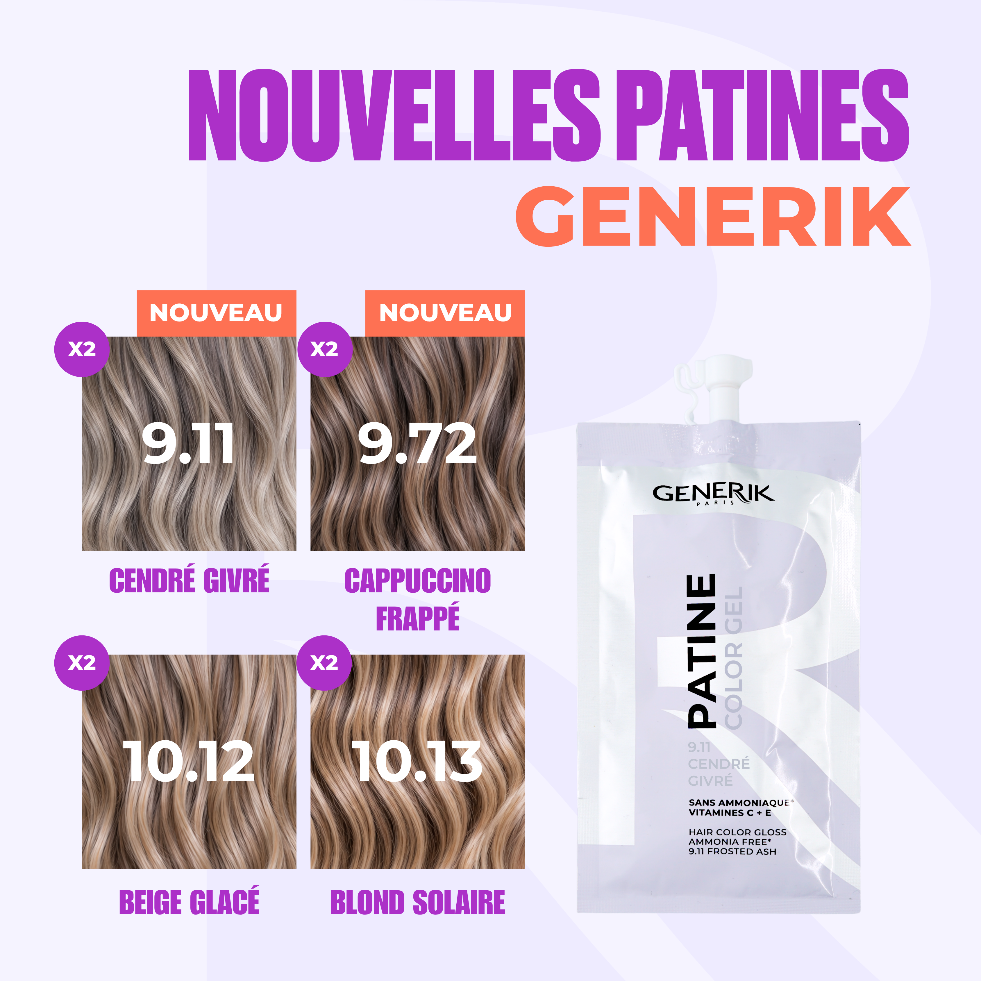2× Lot 4 Nouvelles Patines Generik Color Gel – Generik Paris