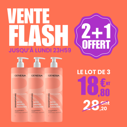 2+1 OFFERT - Shampooing Secs Abimés Cassants GENERIK - 1 L