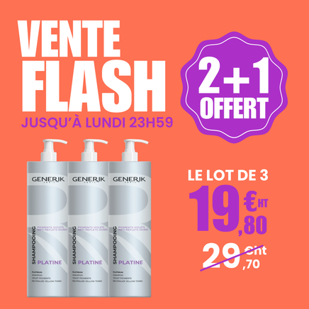 2+1 OFFERT - Shampooing Déjaunisseur Platine GENERIK - 1 L