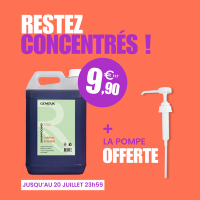 Geconcentreerde shampoo - amandelgeur - 5 liter + gratis pomp