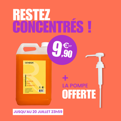 Geconcentreerde shampoo - Honing-abrikoosgeur - 5 liter + GRATIS pomp