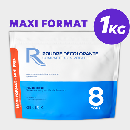 Professioneel blauw bleekpoeder 8 tinten – 1 kg
